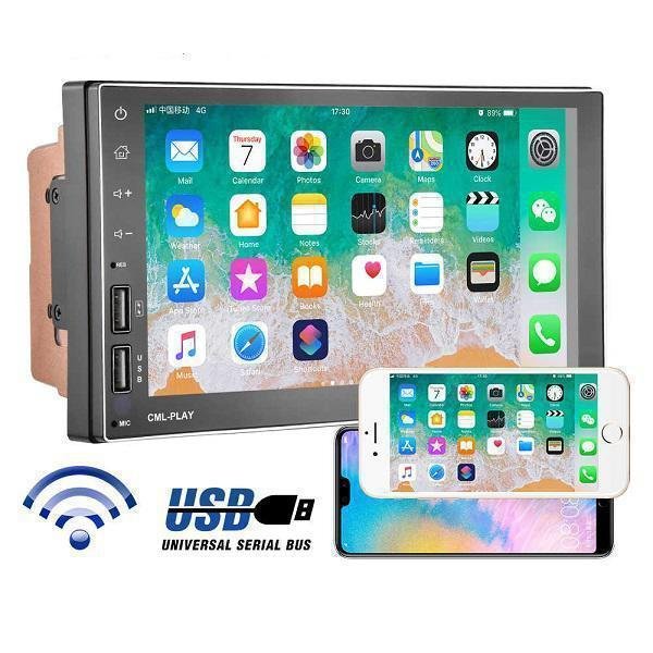 Οθόνη αυτοκινήτου 2 Din Android 7 " Double Screen Display 8708U