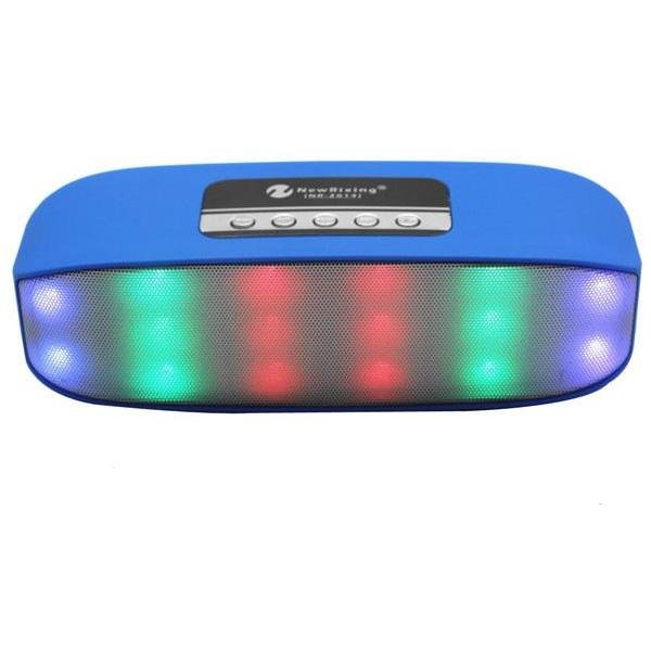 Bluetooth Επαναφορτιζόμενο Φορητό Ηχείο Χρώματος Μπλέ Με Led – New Rixing – OEM NR-2014
