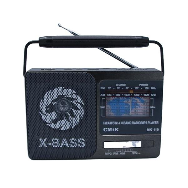 CMIK MK-119 Φορητό ραδιόφωνο MP3,USB,SD CARD,FM / Μαύρο