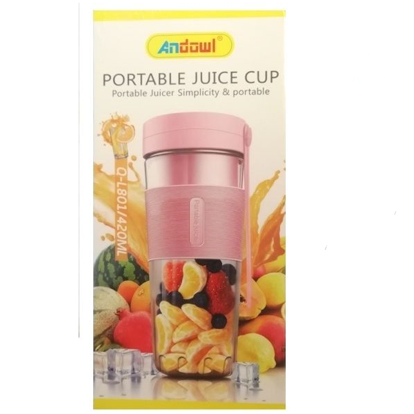 Επαναφορτιζόμενο φορητό μπλέντερ άσπρο Q-L801 ANDOWL