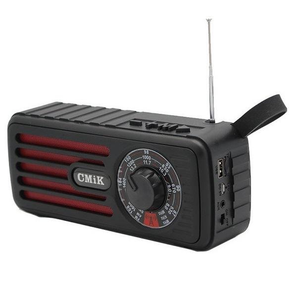CMIK MK-101 Φορητό Ραδιόφωνο Ηλιακό με Bluetooth και USB Μαύρο