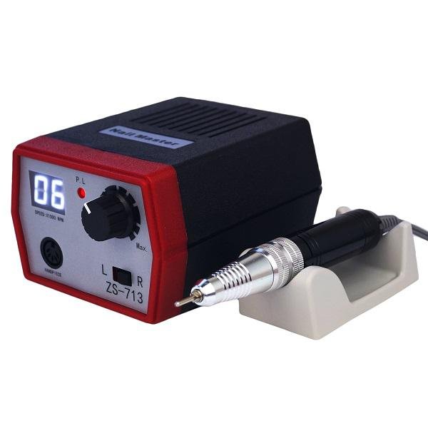 ZS-713 Τροχός Νυχιών Ρεύματος 35000rpm σε Κόκκινο Χρώμα 65W