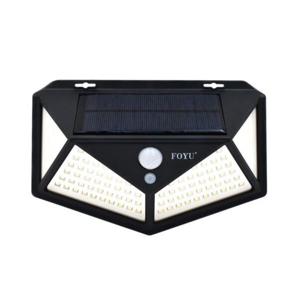 Ηλιακό Φωτιστικό με Ανιχνευτή Κίνησης 114 LED 30W FOYU FO-TA008 - Μαύρο