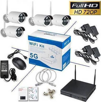Ασύρματο καταγραφικό με 4 κάμερες – NVR WiFi kit – 5G – 001320
