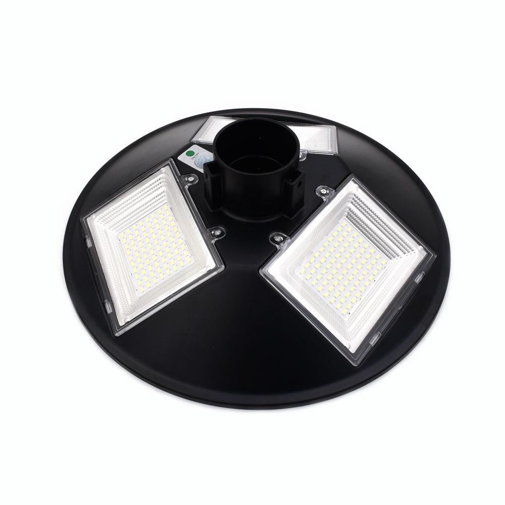 Κυκλικός Ηλιακός Προβολέας 240LED 5730SMD 200W Κολώνας/Στύλου με Ανίχνευση Κίνησης & Τηλεχειρισμό ΟΕΜ - Μαύρο