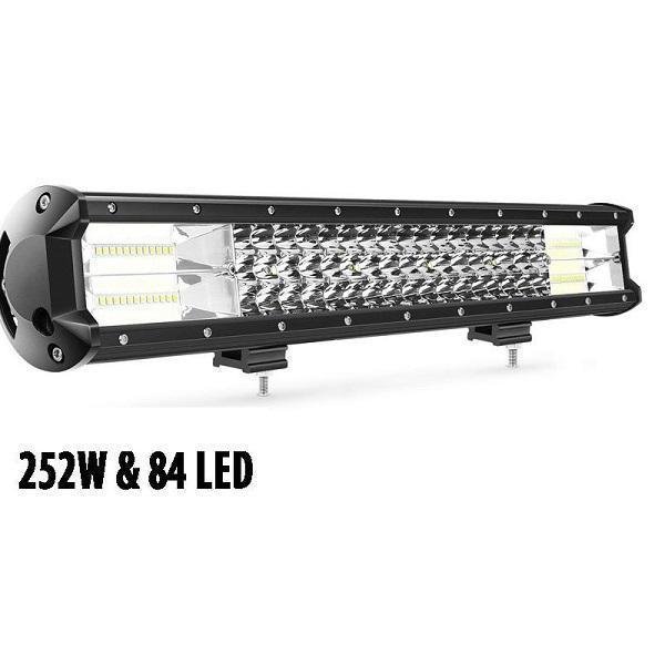 Αδιάβροχος Προβολέας CREE LED - Μπάρα Αυτοκινήτου - Φορτηγού με 84 LED - 252W - Ψυχρό Φως 12V 24V - OEM