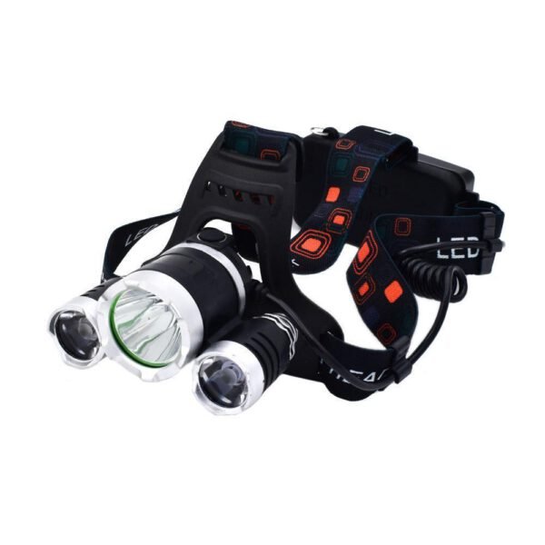 Επαναφορτιζόμενος Φακός Κεφαλής 90º 3 Cree T6 LED ΟΕΜ 750lumens - Μαύρο