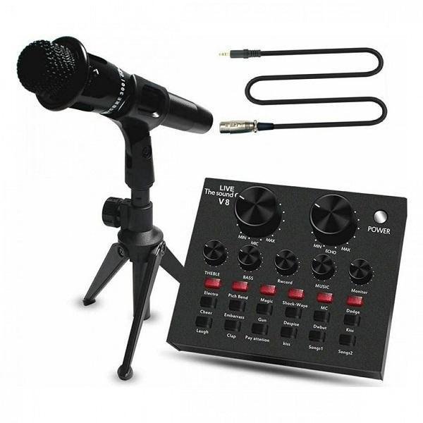 Εξωτερική Επαγγελματική Κάρτα Ήχου V8 Συνδεσιμότητα USB Σετ με Μικρόφωνο E300