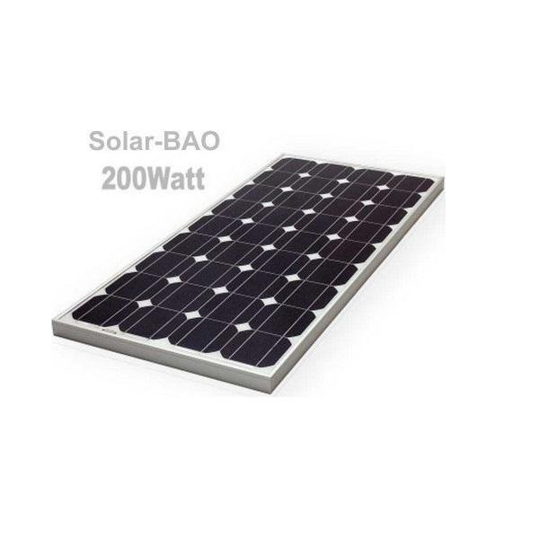 Φωτοβολταϊκό Πάνελ 200W, 24V Μονοκρυσταλλικός Συλλέκτης Solar Panel BAO με Πλαίσιο Αλουμινίου