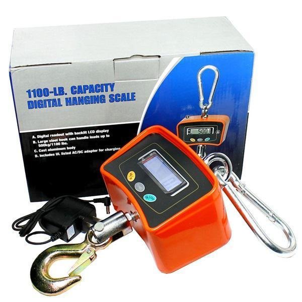 Επαγγελματική Ζυγαριά Ηλεκτρονική 500kg από Αλουμίνιο με Τσιγκέλι