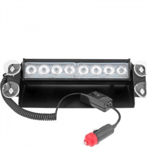 Φακός με 8 LED 8W Αυτοκινήτου με Βεντούζες για τοποθέτηση στο τζάμι και 3 διαφορετικές λειτουργίες φλας HS-51057