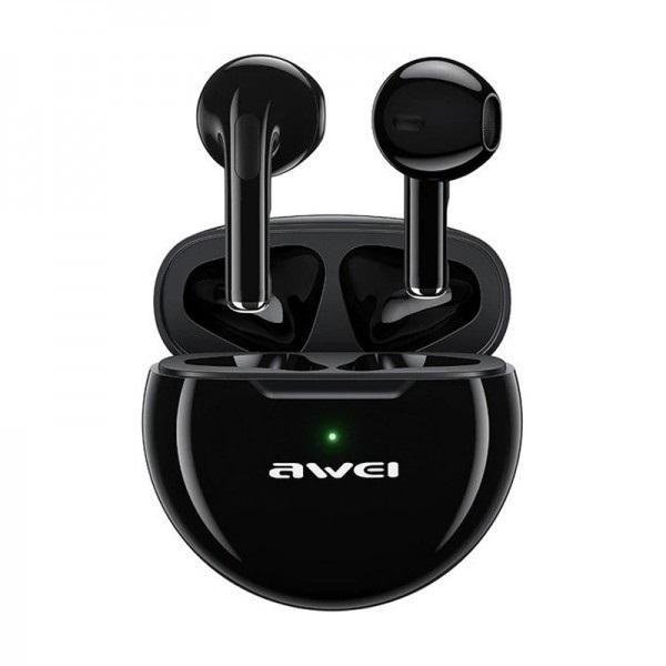 Ασύρματα και Αδιάβροχα Bluetooth Ακουστικά Awei T17 με Βάση Φόρτισης (Μαύρο)