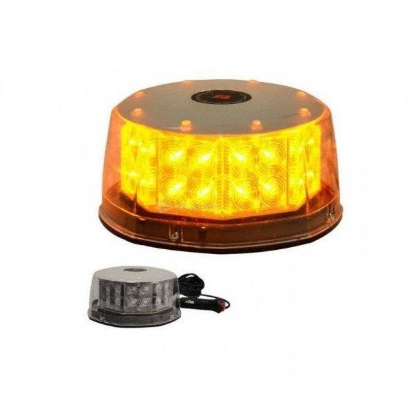 Μαγνητικός Φάρος Ασφαλείας 16W LED 12V 15cm - Πορτοκαλί