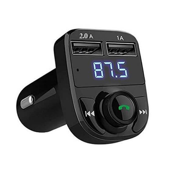 FM Transmitter, 2 USB φορτιστής αυτοκινήτου, hands free – wireless bluetooth CARX8