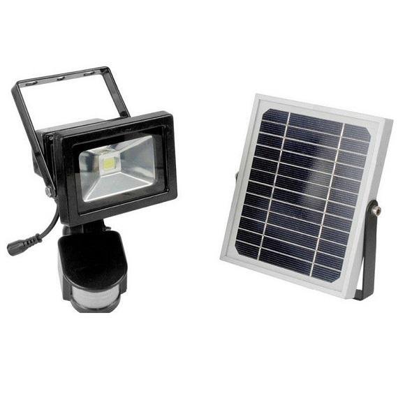 ΗΛΙΑΚΟΣ LED ΠΡΟΒΟΛΕΑΣ 10W ΜΕ ΑΝΙΧΝΕΥΤΗ ΚΙΝΗΣΗΣ + ΦΩΤΟΒΟΛΤΑΪΚΟ ΣΥΛΛΕΚΤΗ W1 - OEM