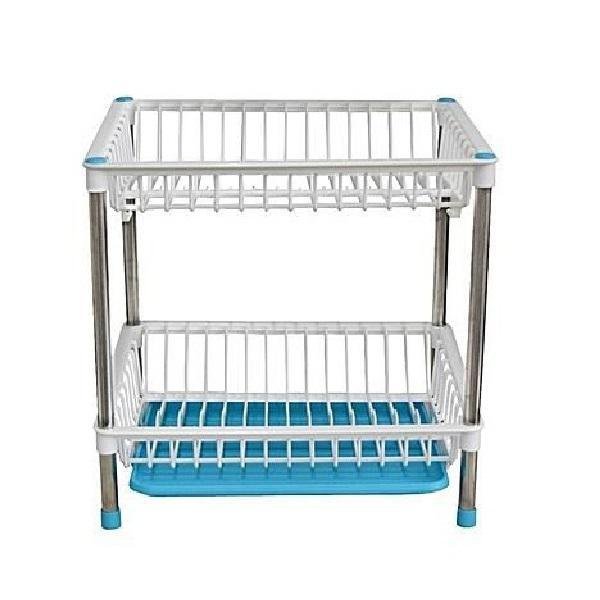 Διπλό ράφι πολλαπλών λειτουργιών Πλαστικό 38 cm x 27 cm x 8 cm