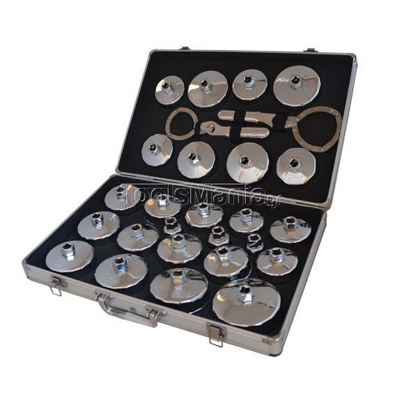 Α-500x500 Σετ φιλτρόκλειδα κούπας 27 τεμαχίων σε κασετίνα αλουμινίου