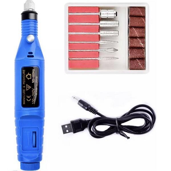 B1600 Τροχός Νυχιών Μπαταρίας 3000rpm σε Μπλε Χρώμα