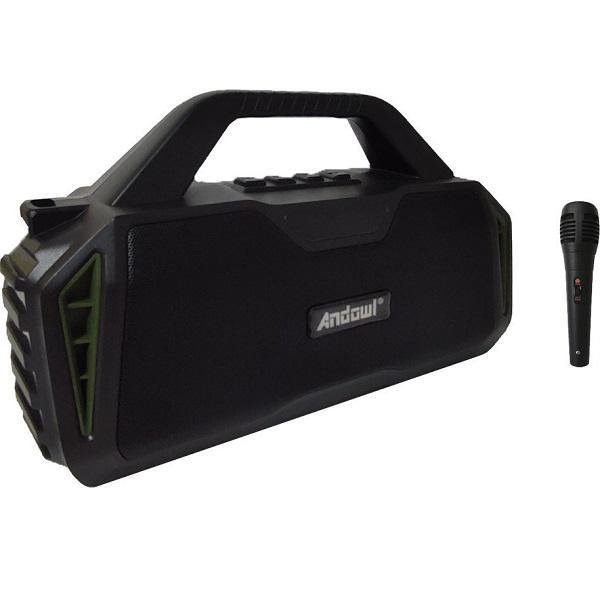 Σύστημα Karaoke με Ενσύρματα & Ασύρματα Μικρόφωνα Andowl Q-YX601 σε Πράσινο Χρώμα