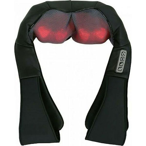 UltraPro Συσκευή με 16 Κεφαλές Shiatsu Μασάζ για Πόνους στην Πλάτη - Αυχένα - Όλου του Σώματος με Υπέρυθρη Ακτινοβολία Μαύρο