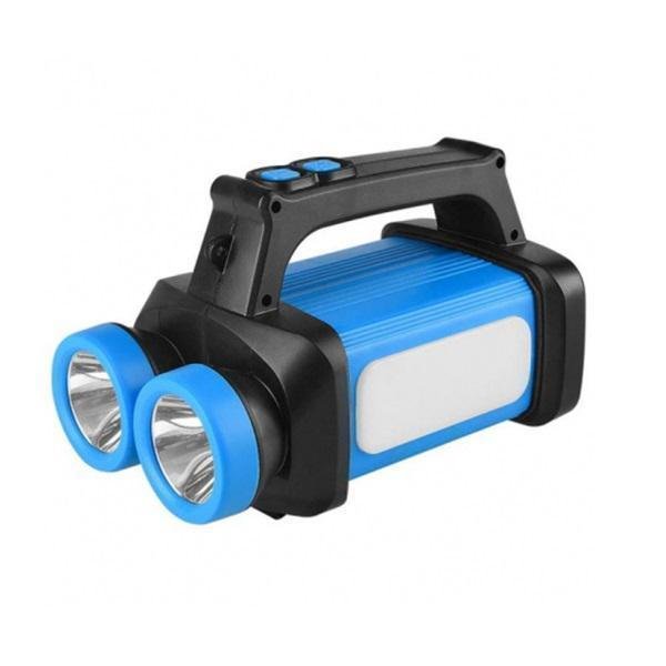 Διπλος Φακός Led και Φανάρι Camping 200lm HX-8802A Μπλε