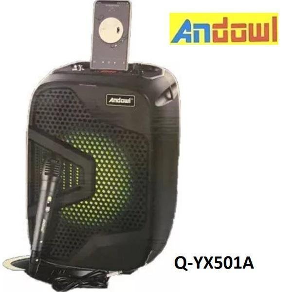 Q-YX501A_2 Andowl Σύστημα Karaoke με Ενσύρματα Μικρόφωνα Q-YX501A σε Μαύρο Χρώμα