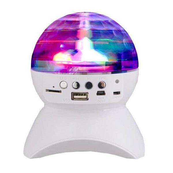 Φωτορυθμικό ηχείο Bluetooth σε σχήμα κρύσταλλου Disco με χρωματιστό LED L-740 Λευκό/Πολύχρωμο