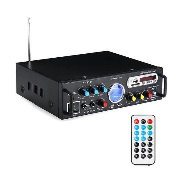 Ψηφιακό Ηχοσύστημα Καραόκε 12V-220V MP3 Player με σύνδεση Bluetooth και USB με τηλεχειριστήριο, BT-339A