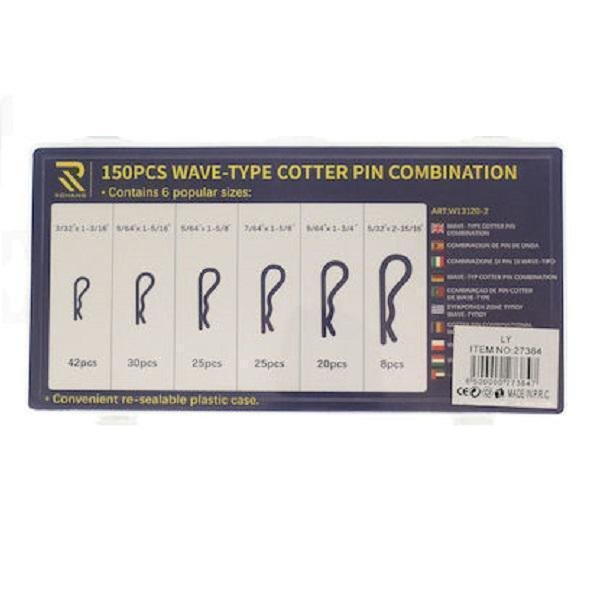 Σετ κυματιστές κοπίλιες σε 6 διαφορετικά μεγέθη 150 τεμαχίων W13120-2 RCHANG