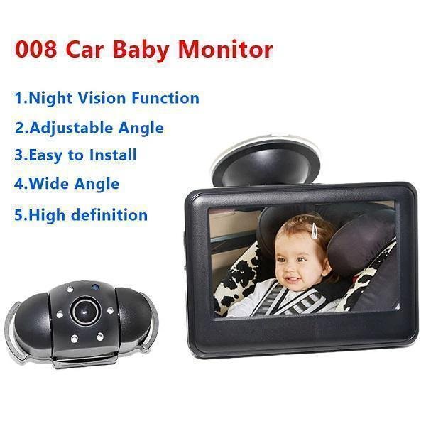 Οθόνη αυτοκινήτου Car Baby Monitor 4,3 ιντσών LCD με νυχτερινή όραση 008