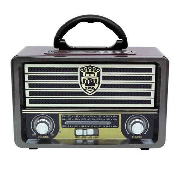 Retro Φορητό Ραδιόφωνο Επαναφορτιζόμενο με Bluetooth και USB Καφέ Meier MD113BT