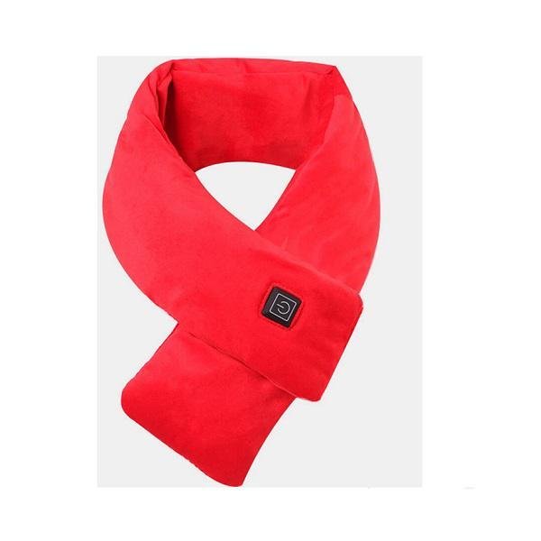 Ηλεκτρικό θερμαντικό κασκόλ USB Προστατευτικό λαιμού Unisex Fleece βαμβακερό έξυπνο κασκόλ USB Κόκκινο