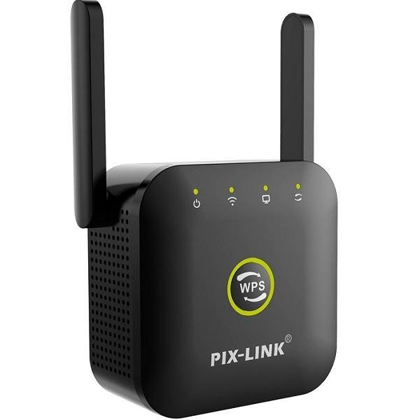 Ασύρματος Ενισχυτής Σήματος - Wifi Repeater LV-WR22 300M 2 Antennas 2.4GHz with Ethernet Port WPS BLACK