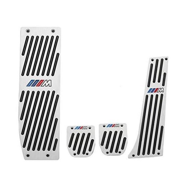 Σετ Πεταλιέρες Αυτοκινήτου για Bmw Σειρά 3 Αλουμινίου Ασημί 4τμχ