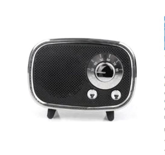 CR-X61 Ηχείο Bluetooth 3W με Ραδιόφωνο και 4 ώρες Λειτουργίας Black