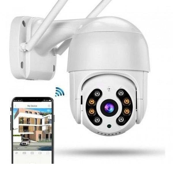 Αδιάβροχη Ασύρματη IP WiFi Κάμερα FHD 1080p με Νυχτερινή Λήψη, Tracking Ανιχνευτή Κίνησης, Ειδοποίηση στο Κινητό, Mic, Ηχείο ABQ-A8