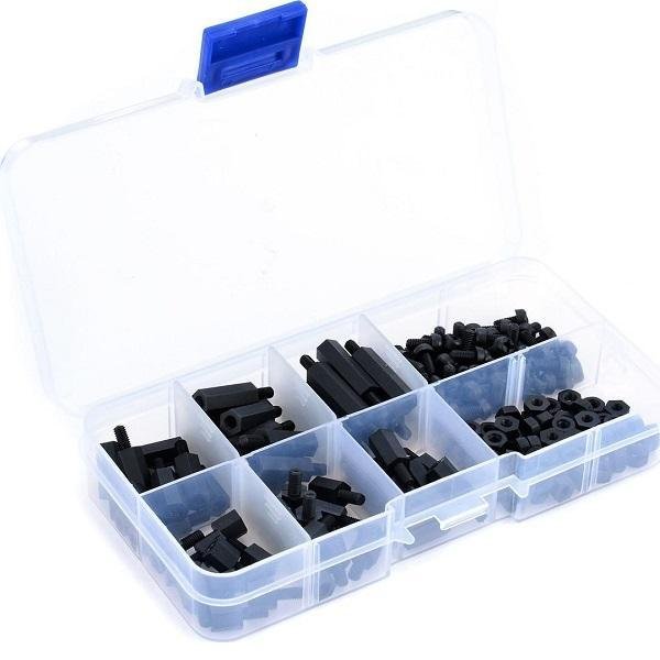 20210825164047_standoff_bolts_nuts_assortment_kit_m3_black_180pcs Standoff, Bolts & Nuts Assortment Kit M3 Black - 180pcs
