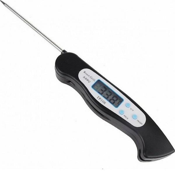 Ψηφιακό Θερμόμετρο Μαγειρικής με Ακίδα 0°C / +300°C TP108 Foldable Μαύρο