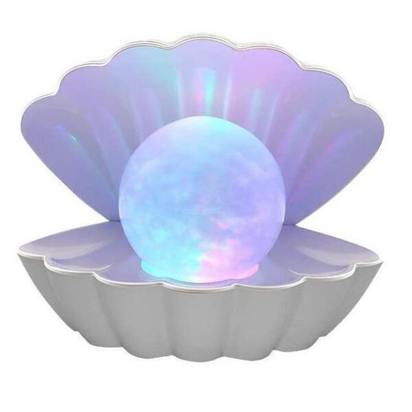 Νυχτερινό φως με θέμα το Shell Pearl Beach, LKUA RGB 8 χρώματα που αλλάζουν Λευκό 34113386