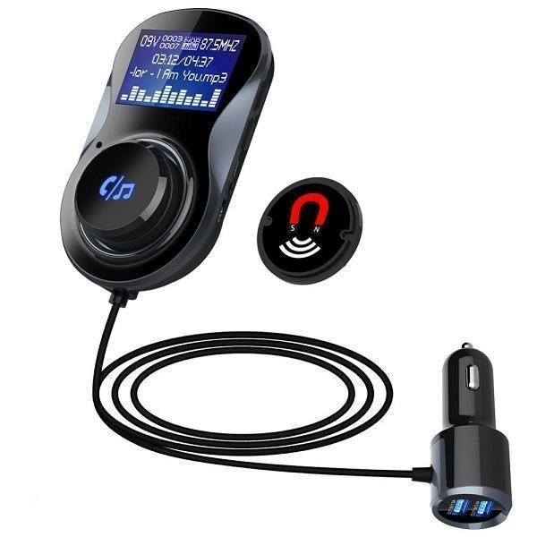 Πομπός Transmitter Bluetooth FM - σετ hands-free BC30AQ Μαύρο