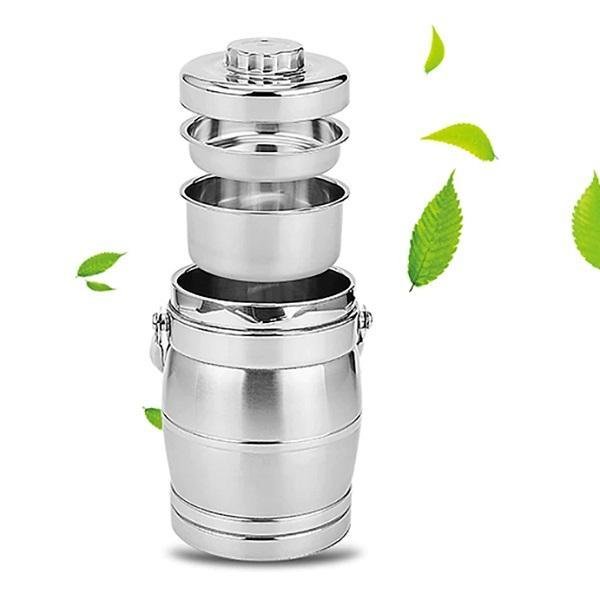 Δοχείο φαγητού από ανοξείδωτο ατσάλι 2L Ασημί