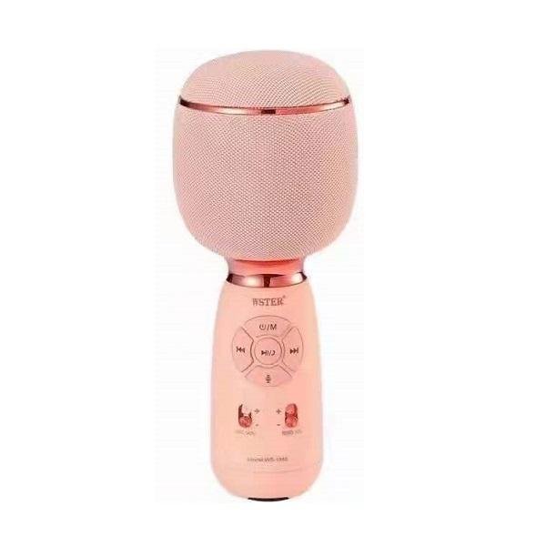 Μικρόφωνο με ηχείο Karaoke WSTER WS-1885 Ροζ