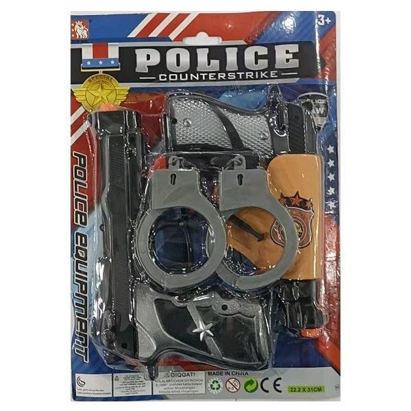 Χειροπέδες με 2 πιστόλια POLICE COUNTERSTRIKIE Πλαστικά