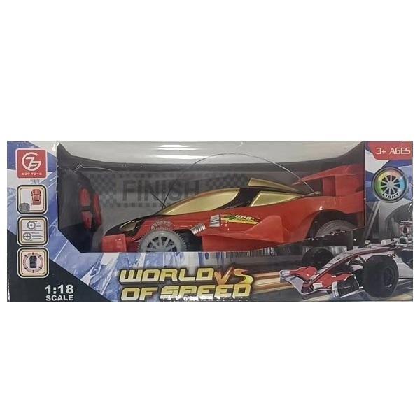 Τηλεκατευθυνόμενο Αυτοκίνητο 627 Toys World of speed με Φωτιζόμενα λάστιχα Scale 1:18 Κόκκινο
