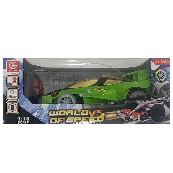 Τηλεκατευθυνόμενο Αυτοκίνητο 627 Toys World of speed με Φωτιζόμενα λάστιχα Scale 1:18 Πράσινο