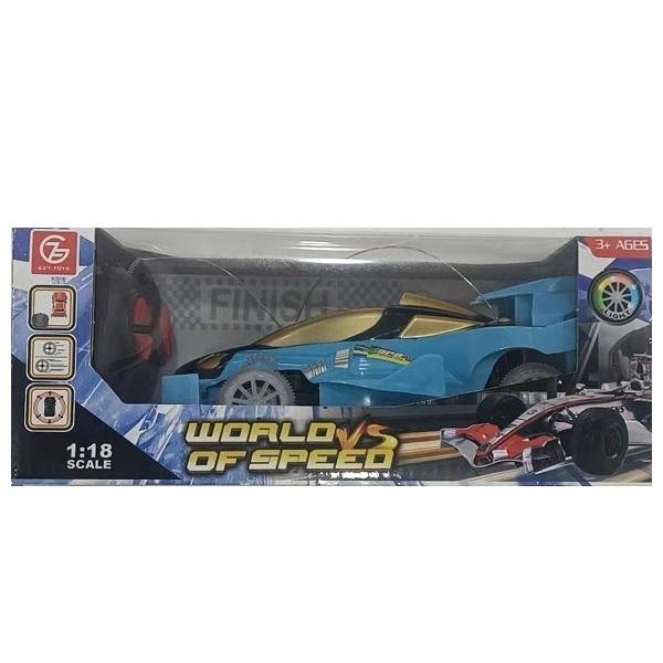 Τηλεκατευθυνόμενο Αυτοκίνητο 627 Toys World of speed με Φωτιζόμενα λάστιχα Scale 1:18 Μπλε