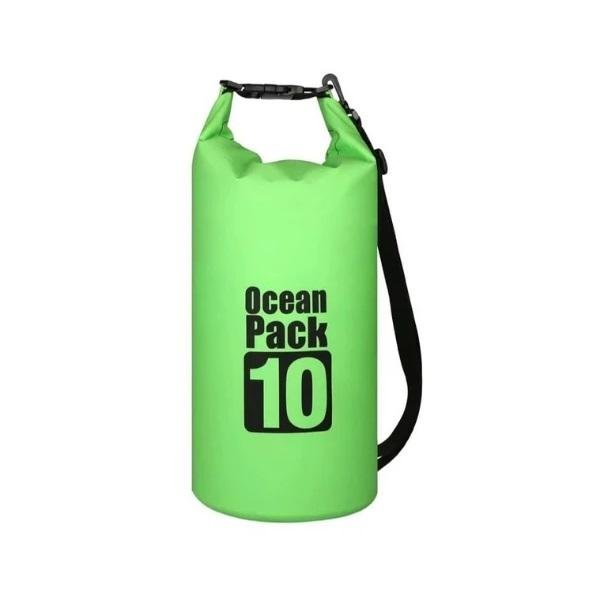 Αδιάβροχο PVC Σακίδιο Παραλίας 10L Ocean Dry Bag,- Πράσινο