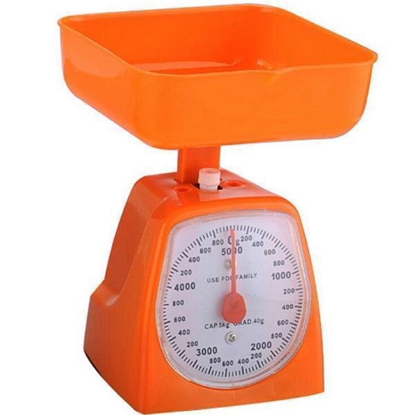 Keskor 0401-1 Πλαστική Αναλογική Ζυγαριά Κουζίνας 5kg Πορτοκαλί