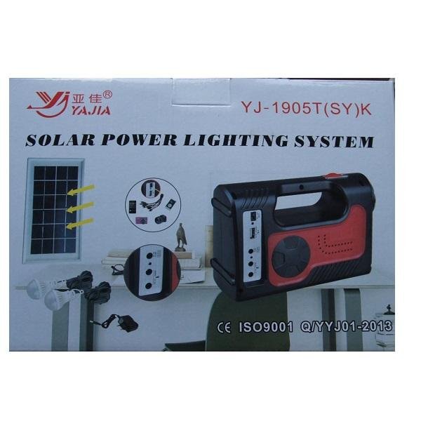 07 Yajia YJ-1905T(SY)K Σύστημα Σπιτιού με Ηλιακό Πάνελ Μαύρο/Κόκκινο