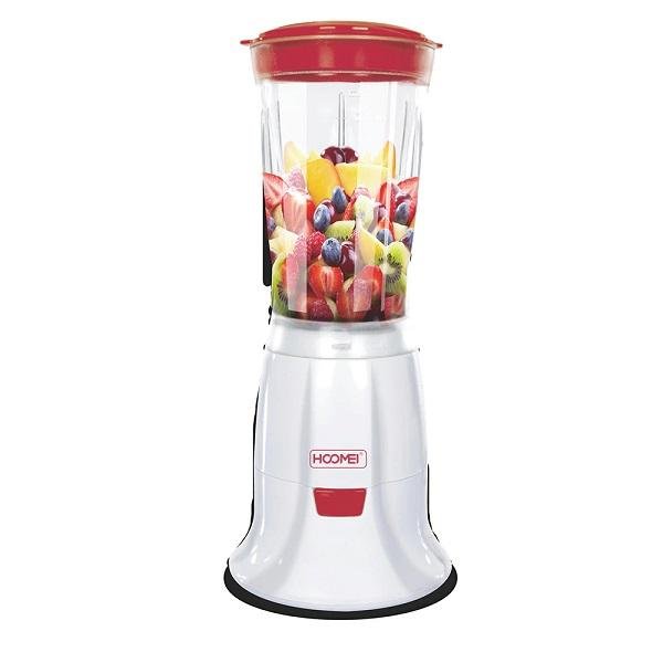 Μπλέντερ με Γυάλινη Κανάτα 0.4lt 200W Hoomei HM-6708R Κόκκινο